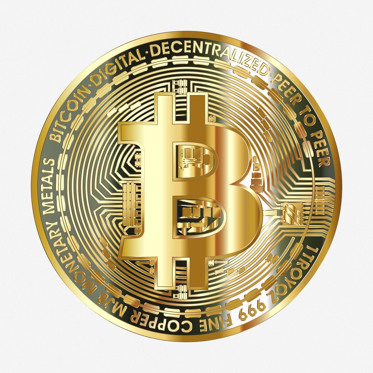 Bitcoin cryptocurrency coin on white 2023 crypto predictions