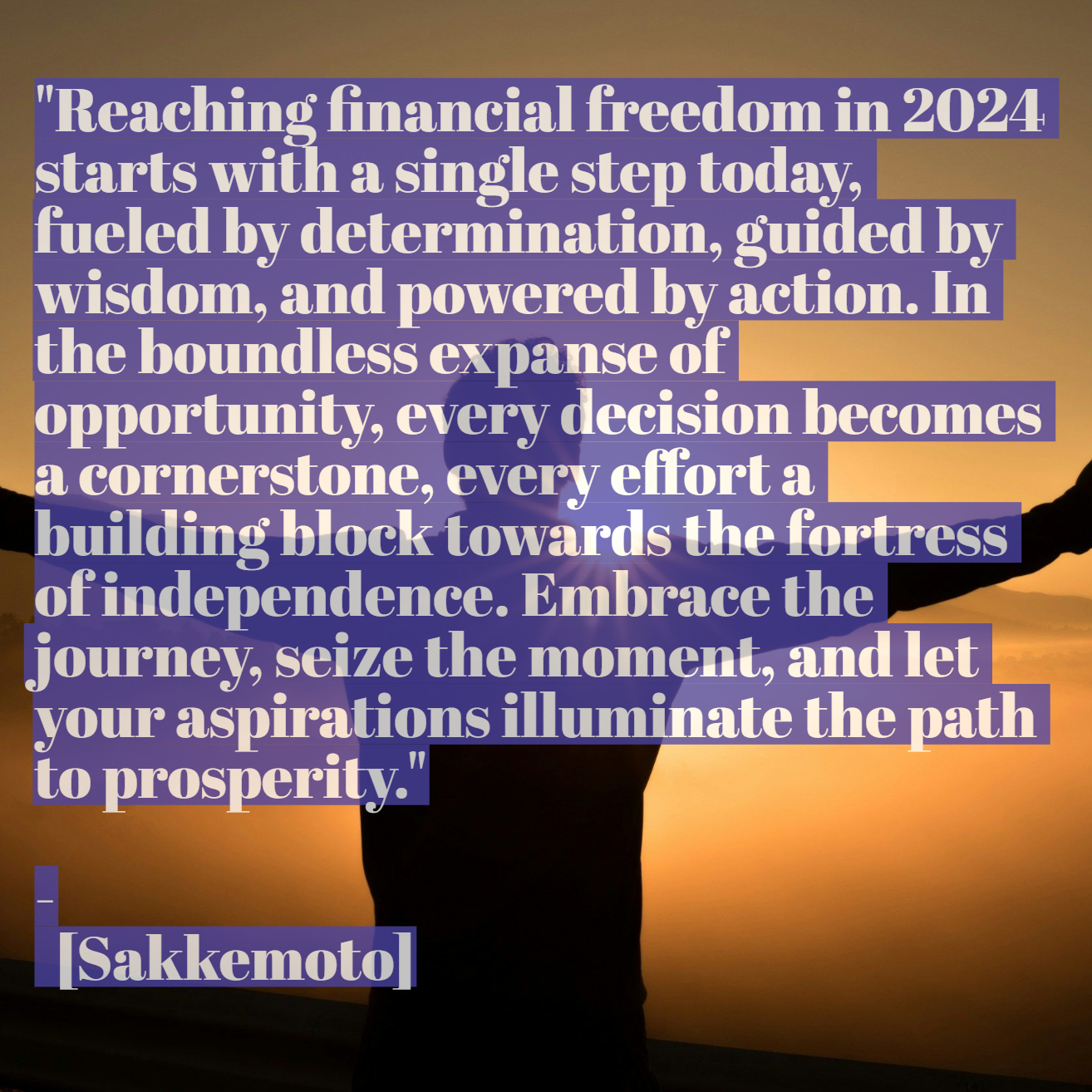 Reaching financial freedom in 2024